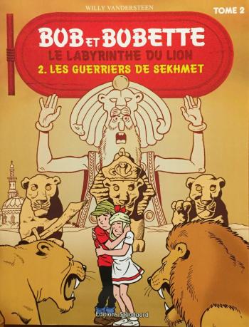 Couverture de l'album Bob et Bobette (Publicité) - HS. Le Labyrinthe du Lion - (2.) Les Guerriers de Sekhmet