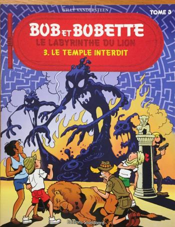 Couverture de l'album Bob et Bobette (Publicité) - HS. Le Labyrinthe du lion III - Le Temple interdit