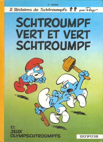 Couverture de l'album Les Schtroumpfs - 9. Schtroumpf vert et vert schtroumpf