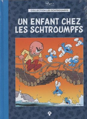 Couverture de l'album Les Schtroumpfs (Collection Hachette) - 35. Un Enfant chez les Schtroumpfs