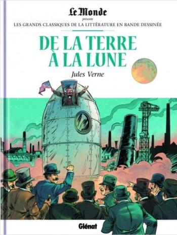 Couverture de l'album Les Grands Classiques de la littérature en BD (Le Monde) - 16. De la Terre à la Lune