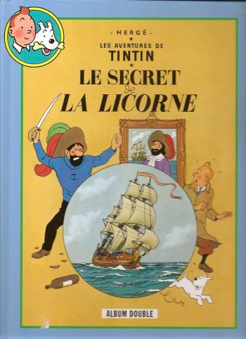 Couverture de l'album Tintin (France Loisirs - album double) - 6. Le secret de la Licorne + Le trésor de Rackham le Rouge