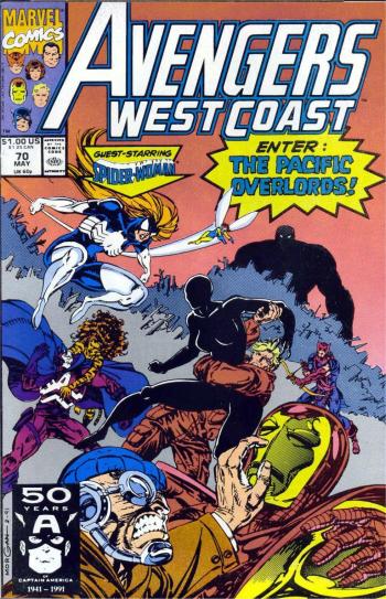 Couverture de l'album avengers west coast (série 2) - 70. The Pacific Overlords, Part One: The Big One!