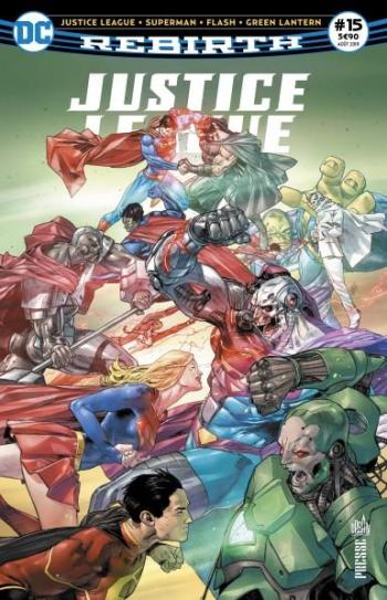 Couverture de l'album Justice League Rebirth (Urban Presse) - 15. Le corps des Green Lantern déchiré !