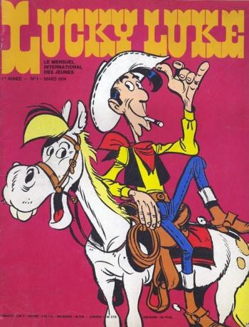 Couverture de l'album Lucky Luke (Mensuel) - 1. Mars 1974