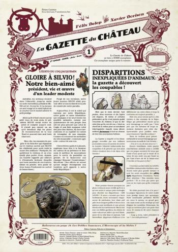 Couverture de l'album Le Château des animaux (Gazette) - 1. La gazette du château