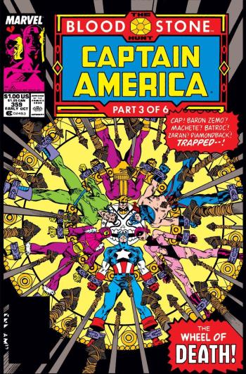 Couverture de l'album Captain America (US - série 1) - 359. Wheel of Death