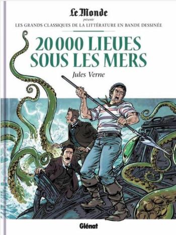 Couverture de l'album Les Grands Classiques de la littérature en BD (Le Monde) - 34. 20 000 Lieues sous les Mers - Jules Verne