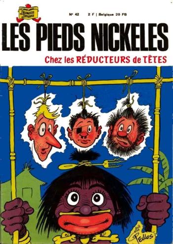Couverture de l'album Les Pieds Nickelés (3e série - 1946-1988) - 42. Les Pieds Nickelés chez les réducteurs de têtes