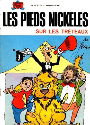 Couverture de l'album Les Pieds Nickelés (3e série - 1946-1988) - 55. Les Pieds Nickelés sur les tréteaux