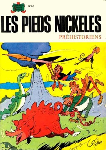 Couverture de l'album Les Pieds Nickelés (3e série - 1946-1988) - 90. Les Pieds Nickelés préhistoriens