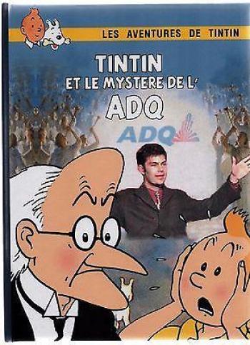 Couverture de l'album Tintin (Pastiches, parodies et pirates) - HS. Tintin et le mystère de l'ADQ
