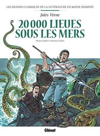 Couverture de l'album Les Grands Classiques de la littérature en BD (Glénat) - 3. Vingt mille lieues sous les mers en BD