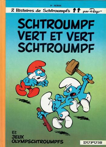 Couverture de l'album Les Schtroumpfs - 9. Schtroumpf Vert et Vert Schtroumpf