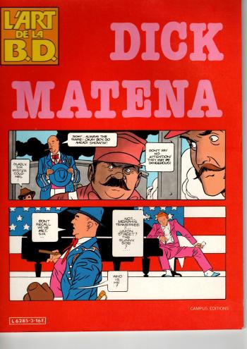 Couverture de l'album L'Art de la B.D. - 3. Dick Matena