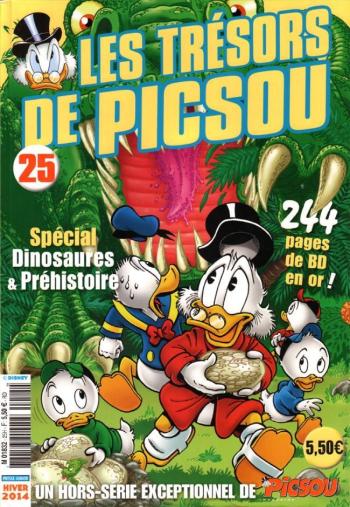 Couverture de l'album Picsou Magazine Hors Série - 25. Les Trésors de Picsou - Spécial Dinosaures & Préhistoire !