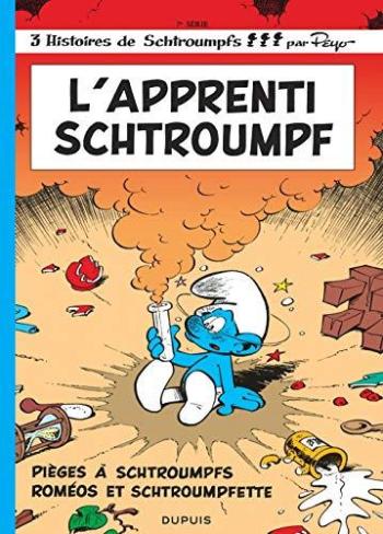 Couverture de l'album Les Schtroumpfs - 7. L'Apprenti Schtroumpf - Pièges à Schtroumpfs - Roméos et Schtroumpfette