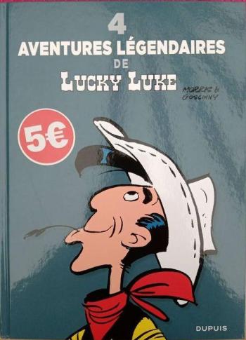 Couverture de l'album Lucky Luke (Dupuis) - INT. 4 aventures légendaires de Lucky Luke