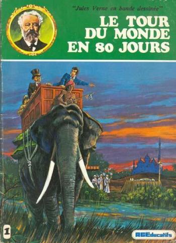 Couverture de l'album Jules Verne en bandes dessinées - 1. Le tour du monde en 80 jours