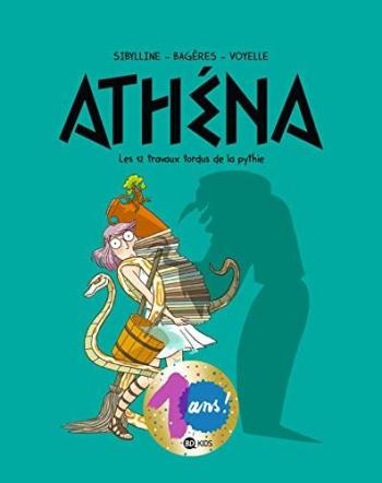 Couverture de l'album Athéna (BD Kids) - 4. Les 12 travaux tordus de la Pythie