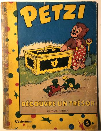 Couverture de l'album Petzi (Première série) - 3. Petzi découvre un trésor