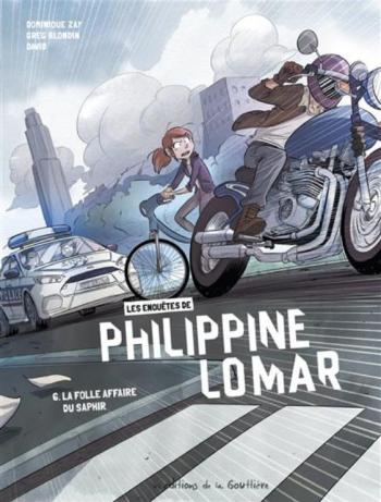 Couverture de l'album Les Enquêtes polar de Philippine Lomar - 6. La Folle affaire du saphir