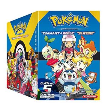 Couverture de l'album Pokémon - Diamant et Perle - COF. Tomes 1 à 5 + Guide Pokémon