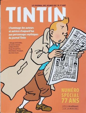 Couverture de l'album Tintin (Divers et HS) - HS. Numéro spécial 77 ans