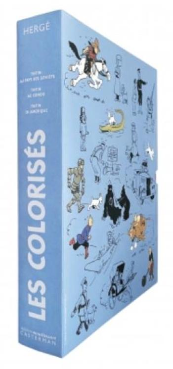Couverture de l'album Les Aventures de Tintin - COF. Coffret n°1/3 "Les colorisés"