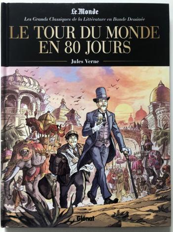 Couverture de l'album Les Grands Classiques de la littérature en BD (Le Monde) - 1. Le tour du monde en 80 jours