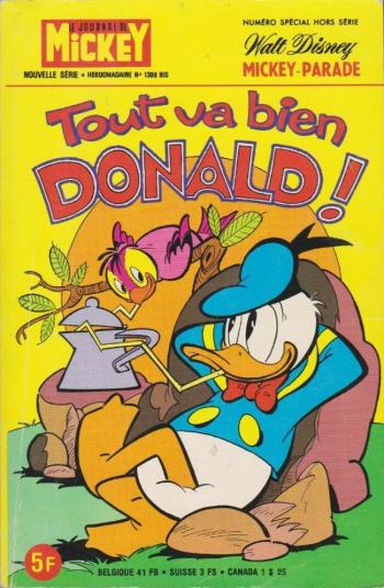 Couverture de l'album Mickey Parade (Supplément du journal de Mickey) - 62. tout va bien Donald (1398bis)