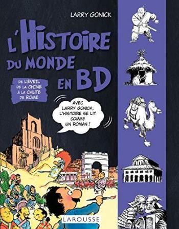 Couverture de l'album Larousse - En BD - 9. L'Histoire en BD Tome 2 - De l'éveil de la Chine à la chute de Rome