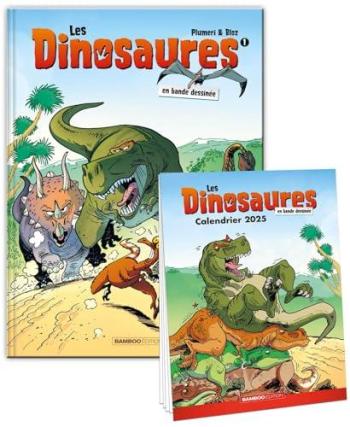 Couverture de l'album Les Dinosaures en bande dessinée - 1. Tome 1 + calendrier 2025