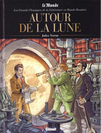 Couverture de l'album Les Grands Classiques de la littérature en BD (2022) - 18. Autour de la Lune