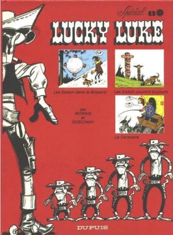 Couverture de l'album Lucky Luke (Intégrales) - 8. Les Dalton dans le blizzard - Les Dalton courent toujours - La Caravane