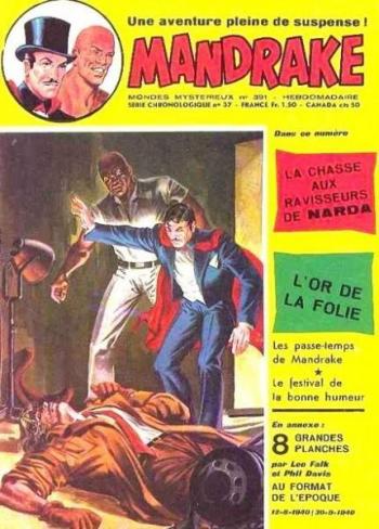 Couverture de l'album Mandrake - Mondes mystérieux - 391. La chasse aux ravisseurs de Narda