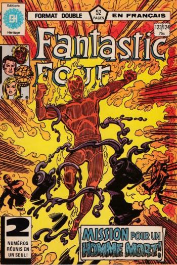 Couverture de l'album Fantastic Four (Héritage) - 123. 123/124 - Une mission pour un mort / L'homme avec le pouvoir !