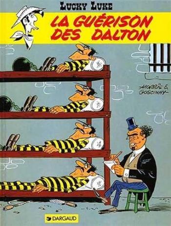 Couverture de l'album Lucky Luke (Lucky Comics / Dargaud / Le Lombard) - 12. La Guérison des Dalton