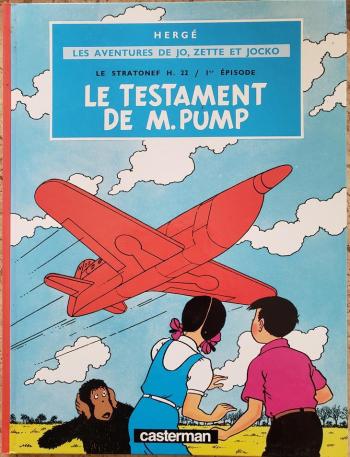 Couverture de l'album Les aventures de Jo, Zette et Jocko - 1. Le Stratonef H. 22 (1) - Le testament de M. Pump
