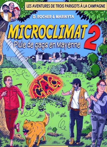 Couverture de l'album Microclimat - Les aventures de trois Parigots à la campagne - 2. Pluie de gags en Mayenne 2