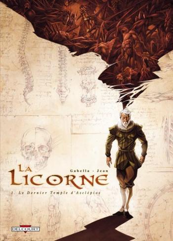 Couverture de l'album La Licorne (Delcourt) - 1. Le dernier temple d'Asclépios