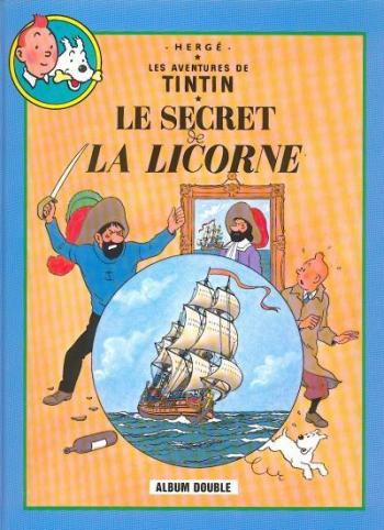 Couverture de l'album Tintin (France Loisirs - album double) - 6. Le secret de la Licorne / Le trésor de Rackham le Rouge
