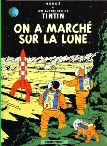 Couverture de l'album Les Aventures de Tintin (Petit format) - 17. On a marché sur la lune