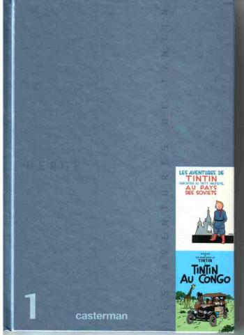 Couverture de l'album Tintin (Coffret 75e anniversaire) - 1. Volume 1 - Tomes 1 et 2