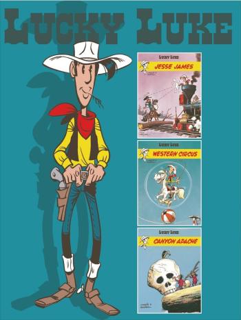 Couverture de l'album Lucky Luke (France Loisirs - Album triple) - 2. Jesse James - Western Circus - Canyon Apache