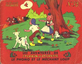Couverture de l'album Sylvain et Sylvette (Albums Fleurette) - 35. Le Phono et le Méchant Loup