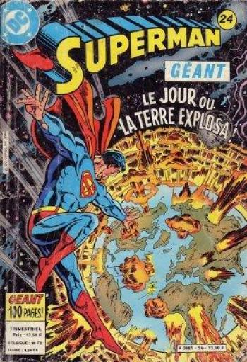 Couverture de l'album Superman Géant (Sagédition 2e série) - 24. Le Jour où la Terre explosa