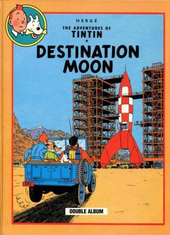 Couverture de l'album Tintin (France Loisirs - album double) - 1. Objectif Lune / On a marché sur la Lune