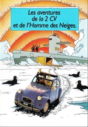 Couverture de l'album Tintin (Divers et HS) - HS. Les Aventures de la 2 CV et de l'Homme des Neiges.