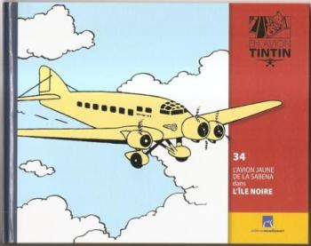 Couverture de l'album En avion Tintin - 34. L'Avion jaune de la SABENA dans L'Île noire